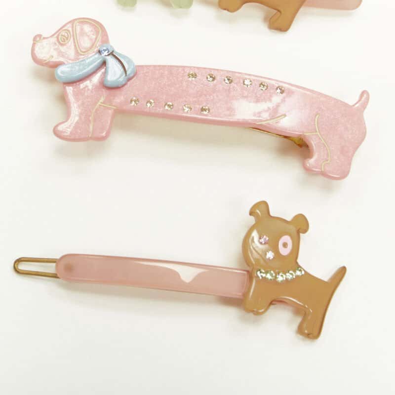 Unsigned Dog Hair Clips MultiColor Plastic Never worn - Model View