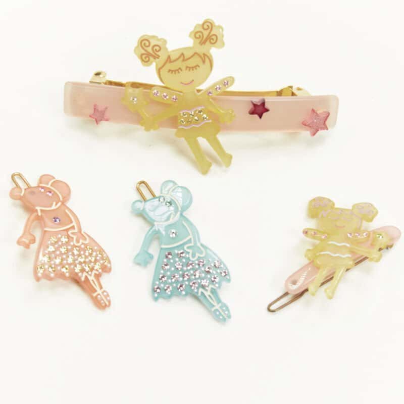 Unsigned Fairy Hair Clips MultiColor Plastic Very good condition - Model View