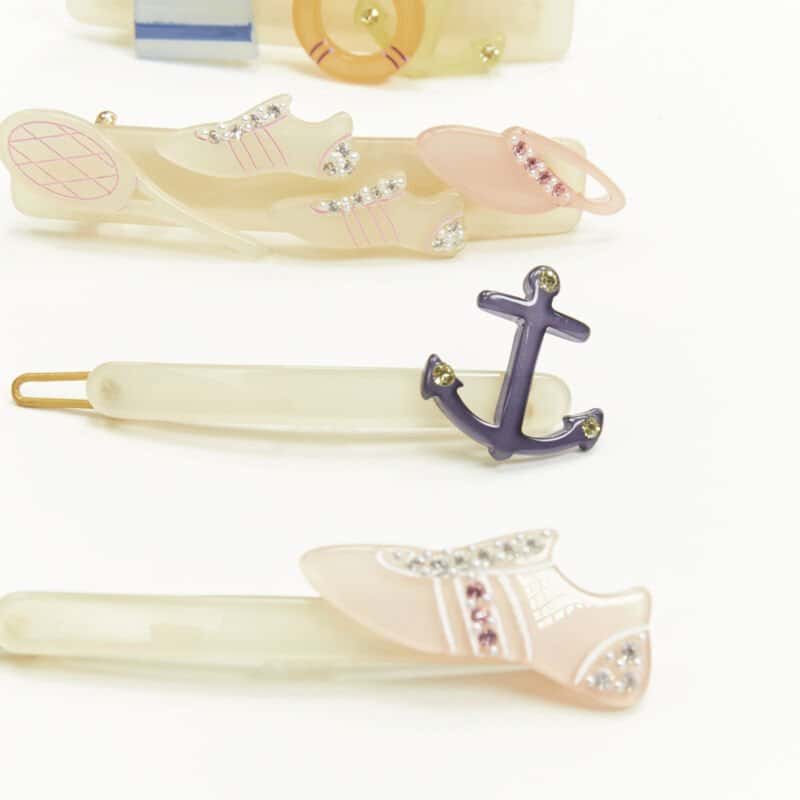 Unsigned Nautical Hair Clips Other Plastic Never worn - Inside View