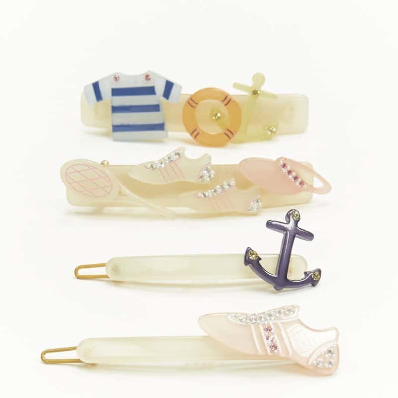 Unsigned Nautical Hair Clips Other Plastic Never worn - Box View