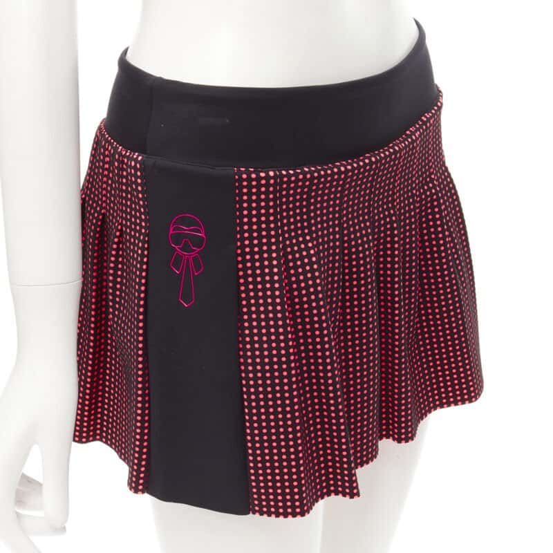 Fendi Polka Dot Skirt Black Polyester Very good condition - Back View