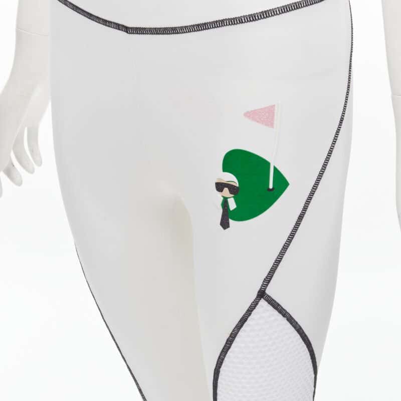 Fendi Mesh Insert Leggings White Polyester Very good condition - Back View