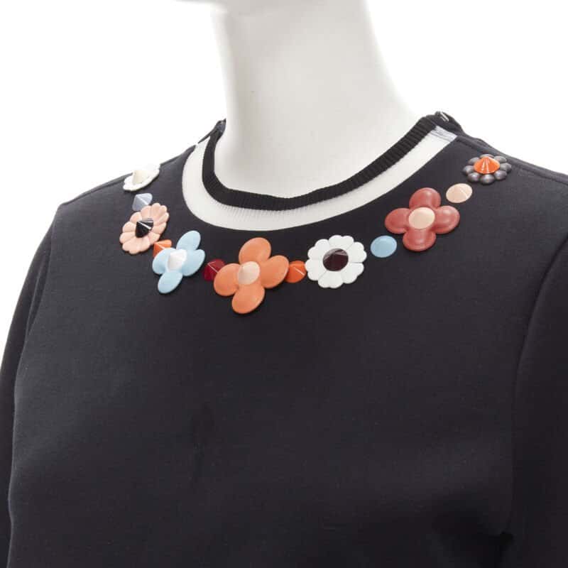 Fendi Flowerland Pullover Black Cotton Very good condition - Back View