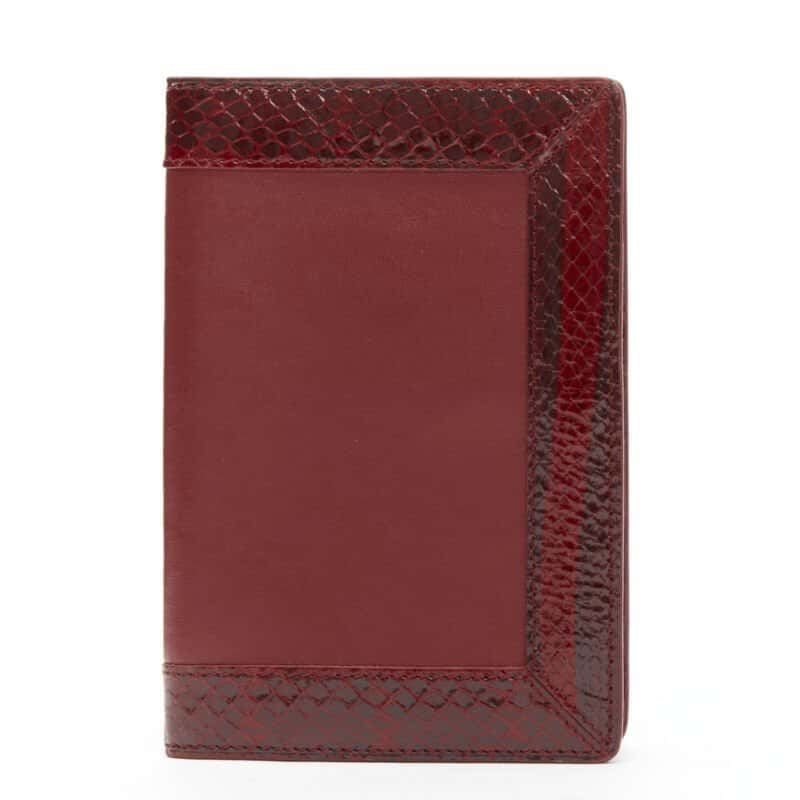 Unsigned Leather Passport Holder Red Leather Never worn - Front View