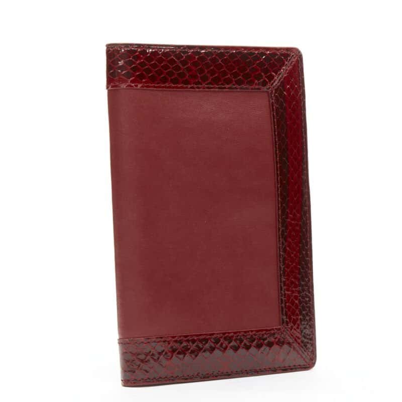 Unsigned Leather Passport Holder Red Leather Never worn - Back View