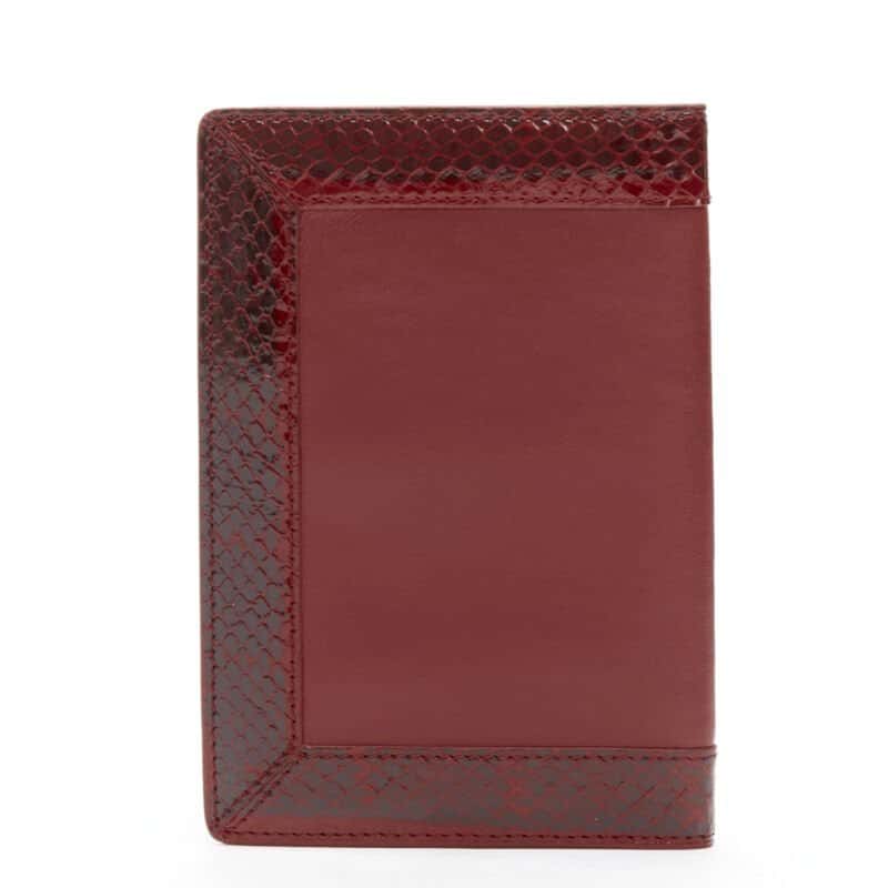 Unsigned Leather Passport Holder Red Leather Never worn - Model View