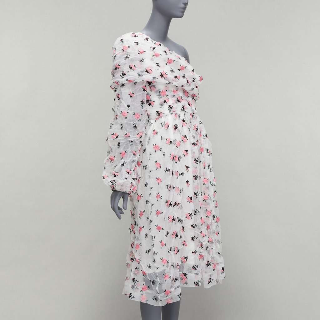 Anais Jourden Floral Embroidery Dress White Polyester Very good condition - Inside View