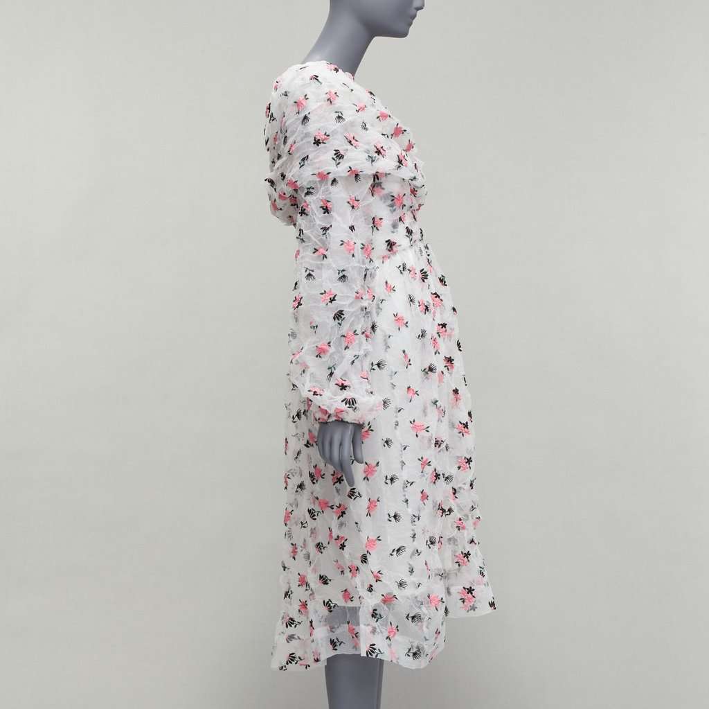 Anais Jourden Floral Embroidery Dress White Polyester Very good condition - Model View