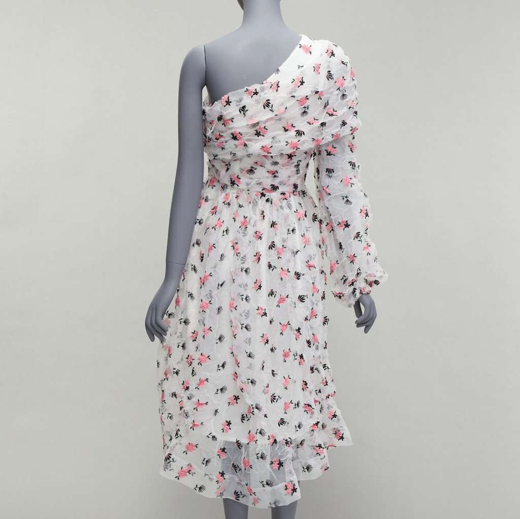 Anais Jourden Floral Embroidery Dress White Polyester Very good condition - Box View