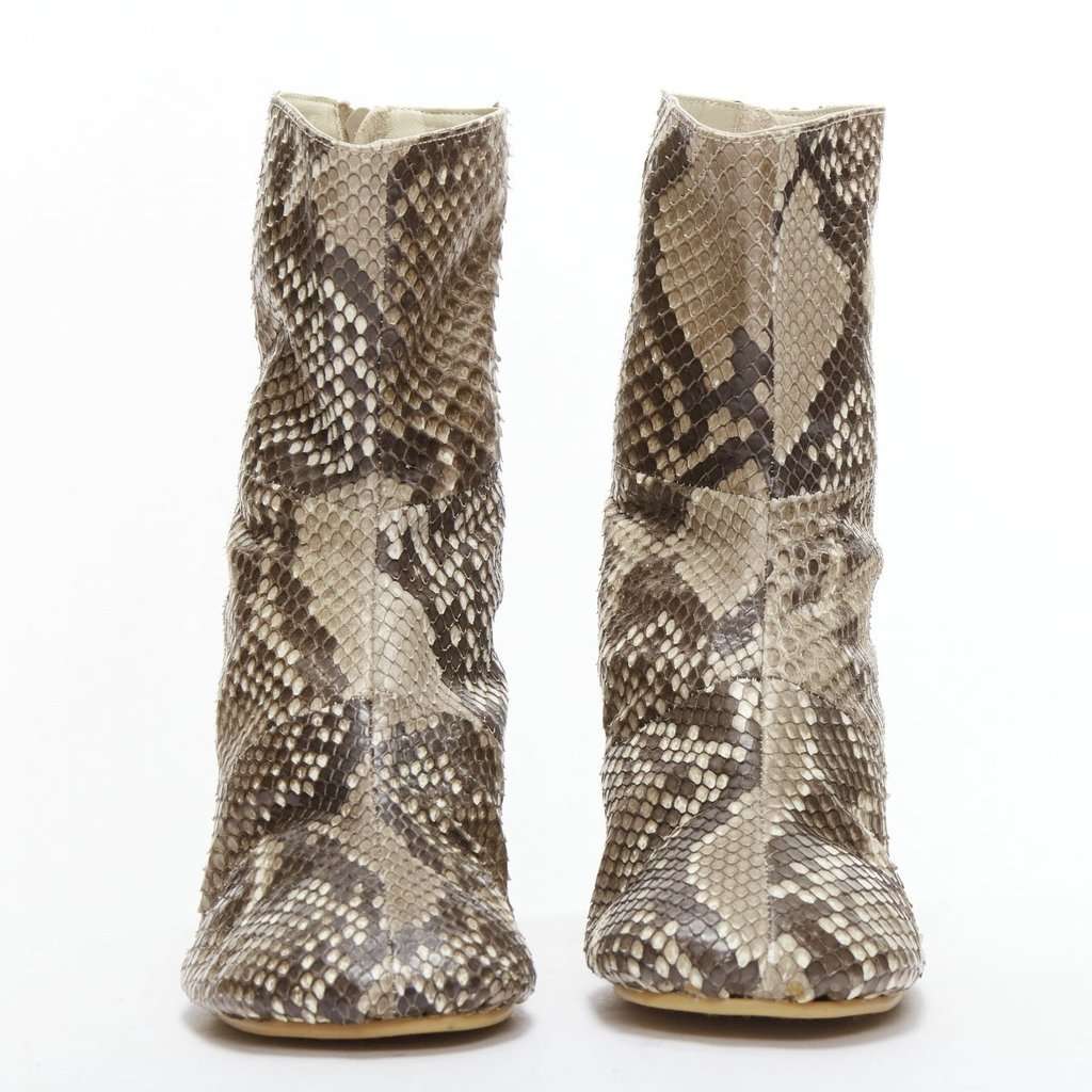Junya Watanabe Scaled Leather Toe Boots Beige Leather Very good condition - Inside View