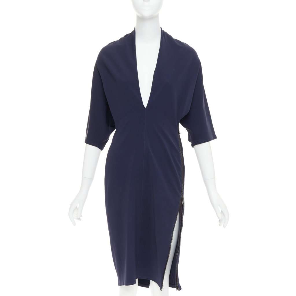 Lanvin Navy Polyamide Dress Navy Polyamide Good condition - Front View