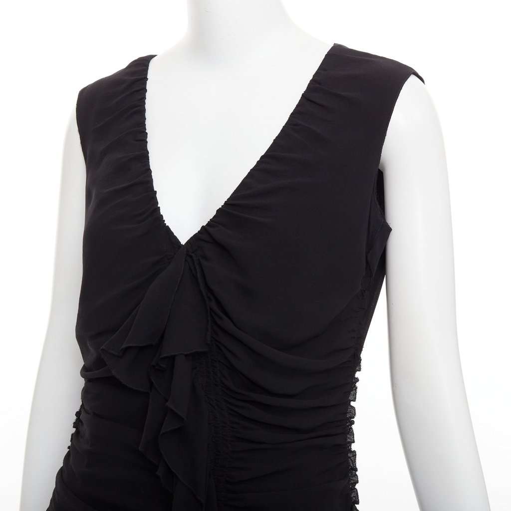 Prada Black Silk Dress Black Silk Very good condition - Back View
