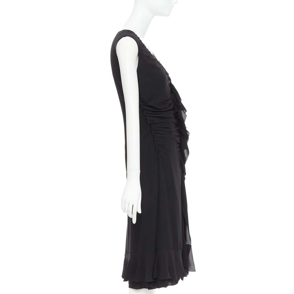 Prada Black Silk Dress Black Silk Very good condition - Model View