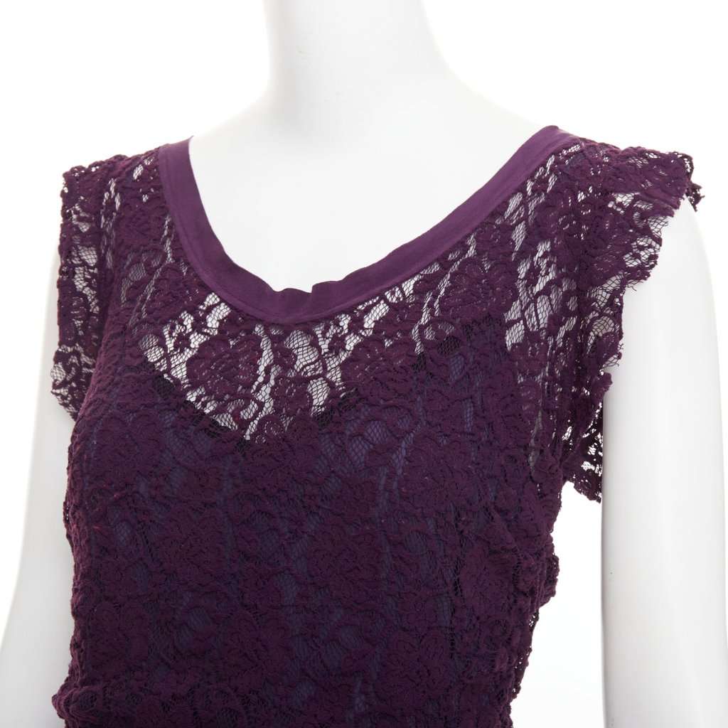 Dolce & Gabbana Purple Polyester Dress Purple Polyester Good condition - Back View
