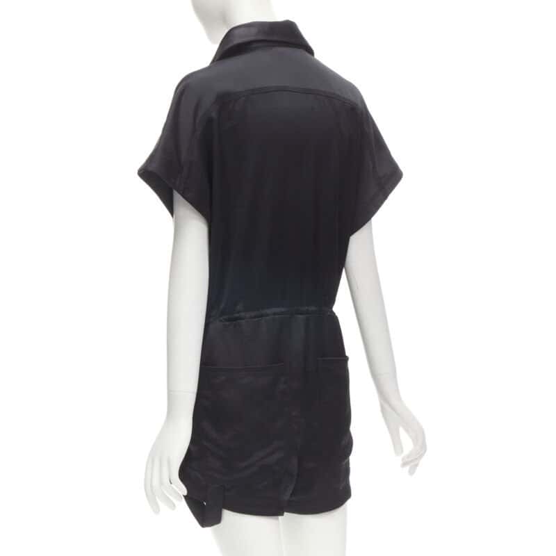 Off-White Logo Pocket Romper Black Polyester Very good condition - Box View