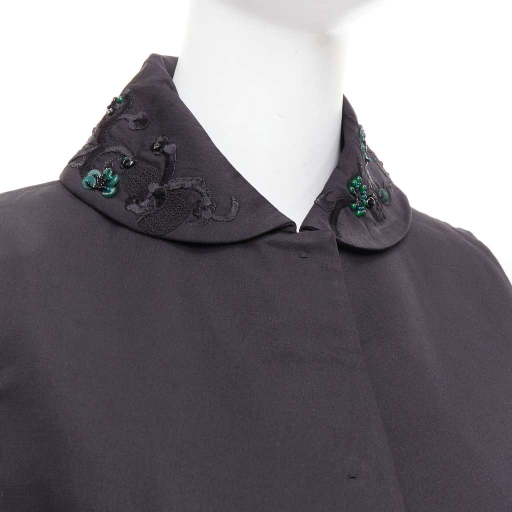 Shiatzy Chen Black Wool Top Black Wool Very good condition - Back View