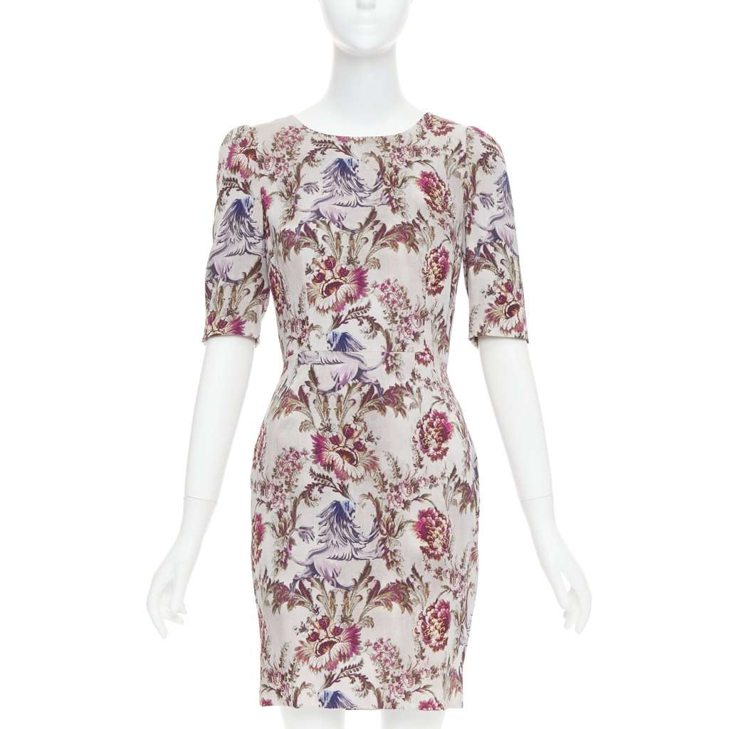 Dolce & Gabbana Grey Silk Dress Grey Silk Very good condition - Front View
