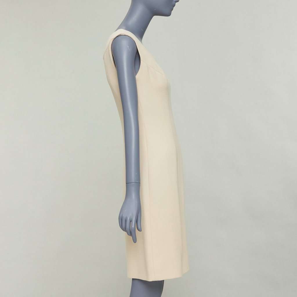Dolce & Gabbana Ecru Wool Dress Beige Wool Very good condition - Model View