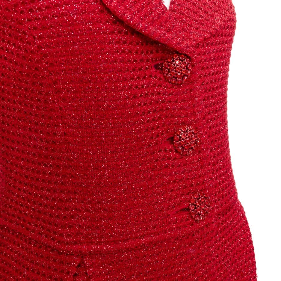 ST JOHN Red Polyester Jacket Red Polyester Good condition - Back View