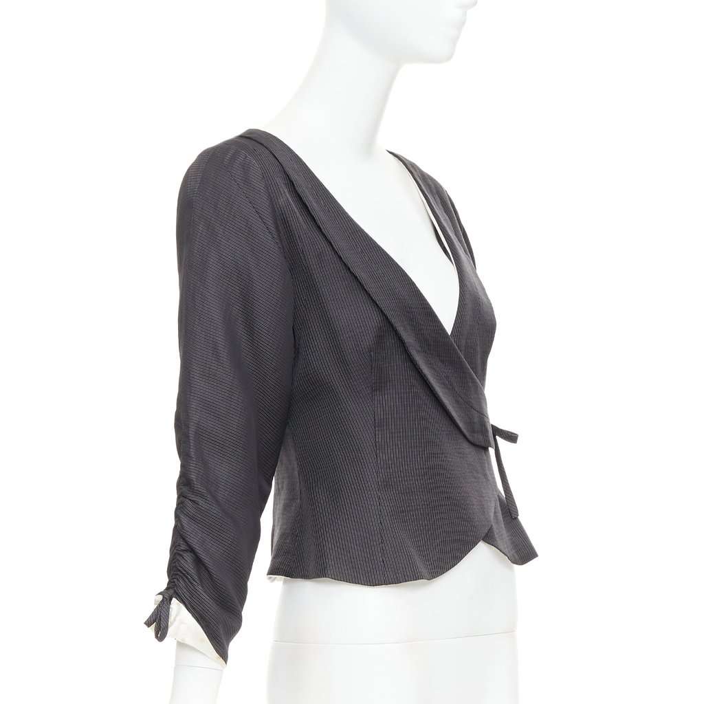 Giorgio Armani Grey Polyester Jacket Grey Polyester Very good condition - Inside View
