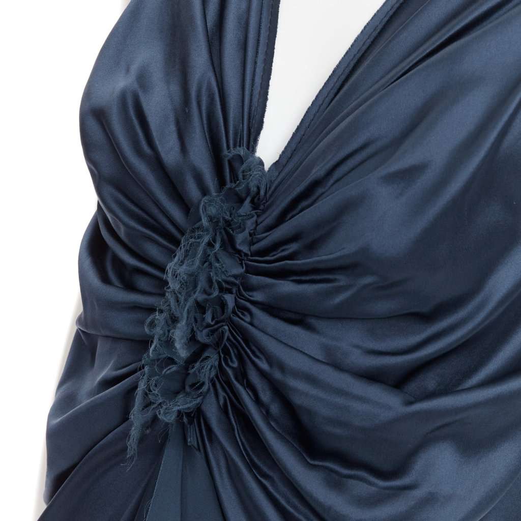 Lanvin Blue Silk Dress Blue Silk Very good condition - Back View