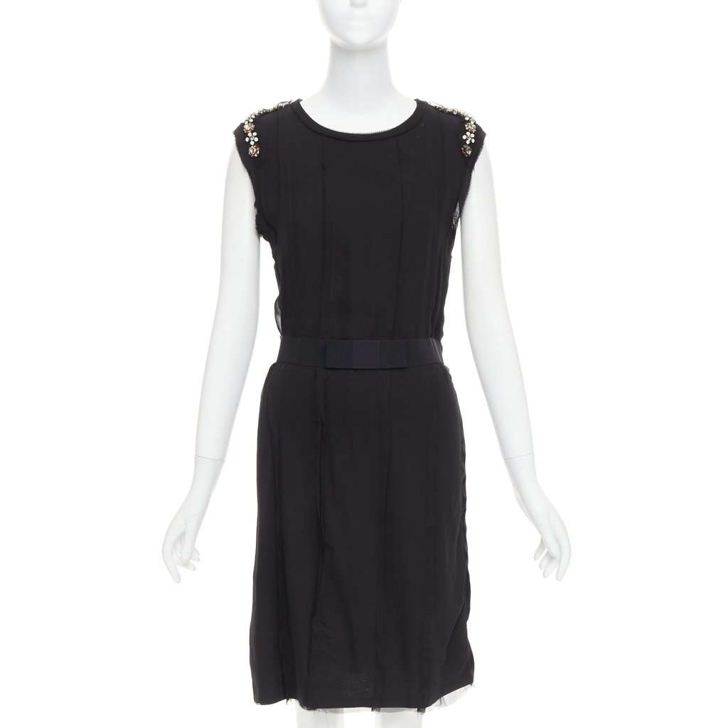 Lanvin Black Polyester Dress Black Polyester Very good condition - Front View