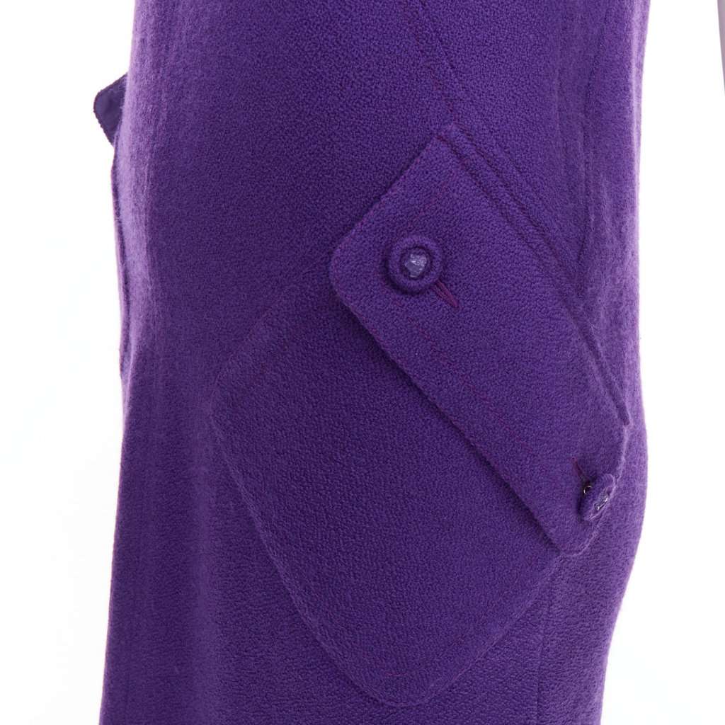 Versace Purple Wool Dress Purple Wool Very good condition - Back View