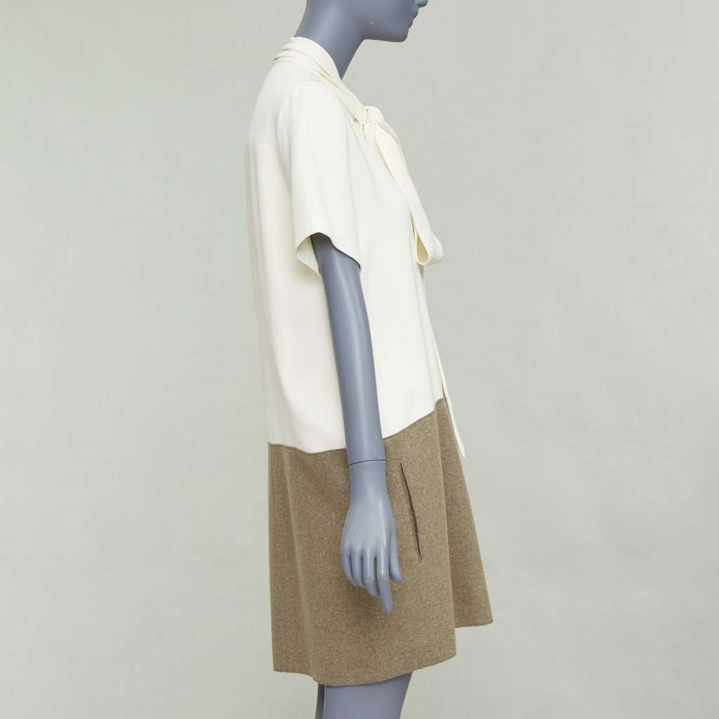 Celine Ecru Silk Dress Beige Silk Very good condition - Model View