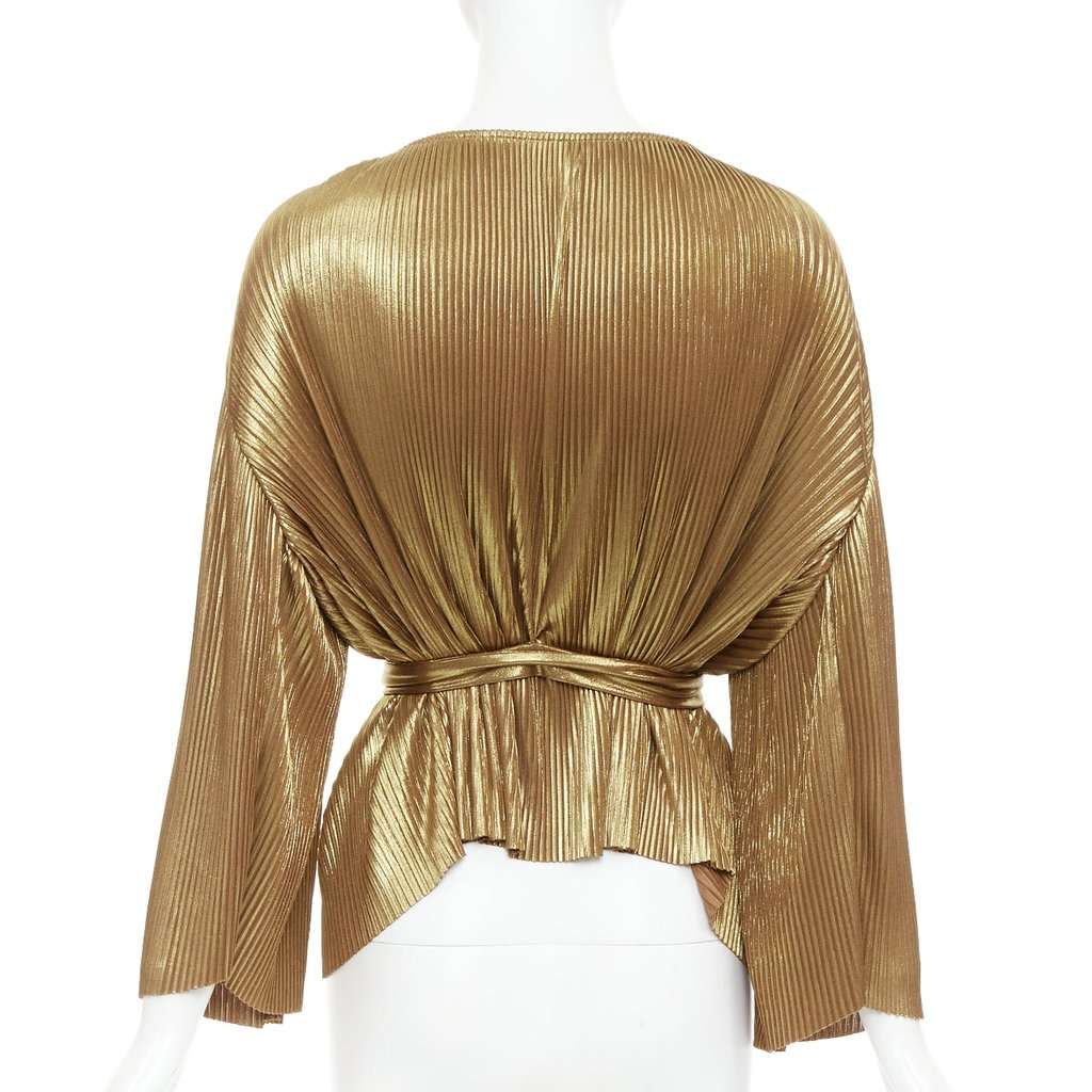 Halston Heritage Gold Polyester Top Gold Polyester Very good condition - Box View
