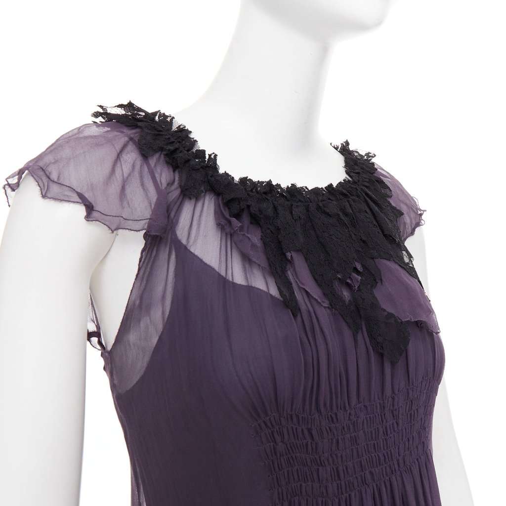 Lanvin Purple Silk Dress Purple Silk Very good condition - Back View