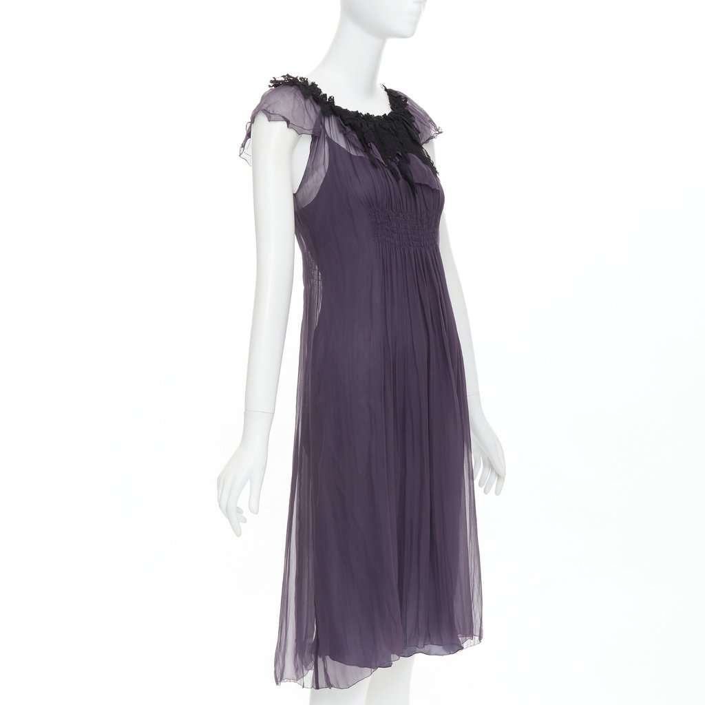 Lanvin Purple Silk Dress Purple Silk Very good condition - Inside View
