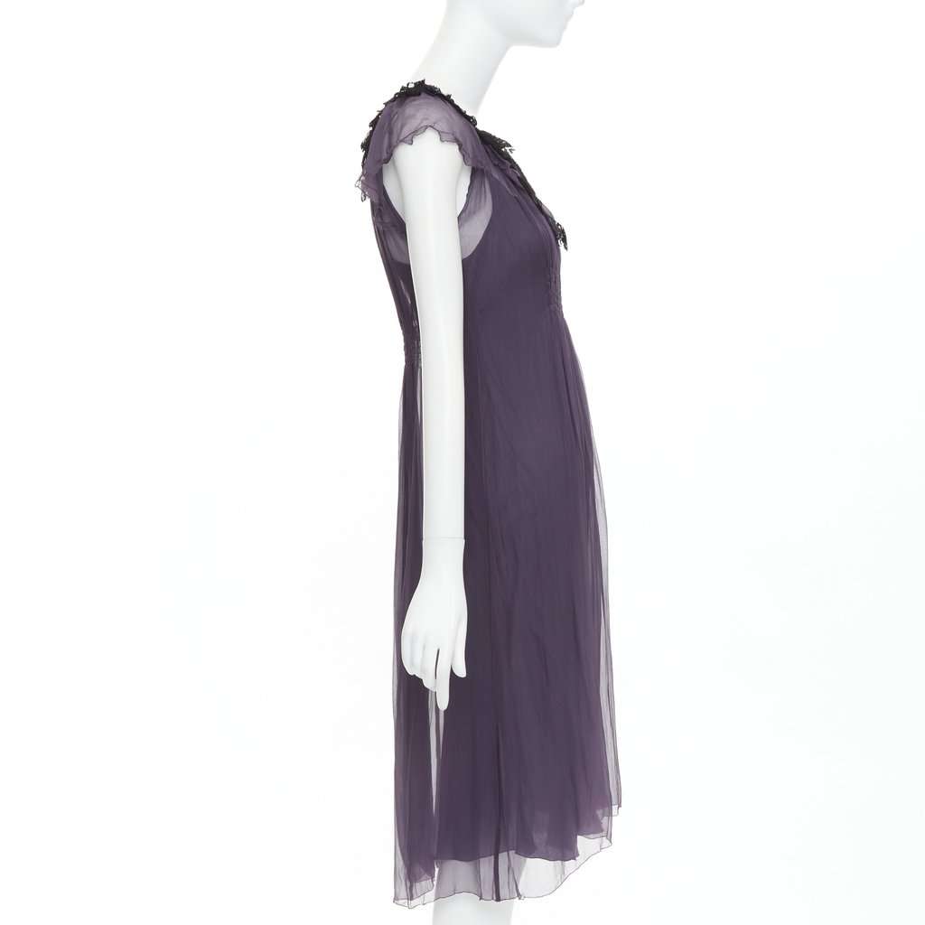 Lanvin Purple Silk Dress Purple Silk Very good condition - Model View