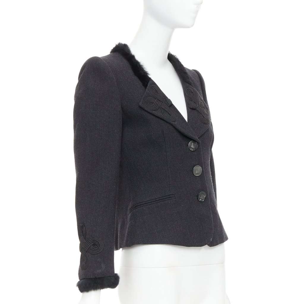 Emporio Armani Grey Wool Jacket Grey Wool Very good condition - Model View