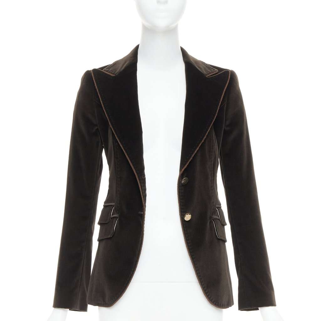 Dolce & Gabbana Brown Velvet Jacket Brown Velvet Very good condition - Inside View