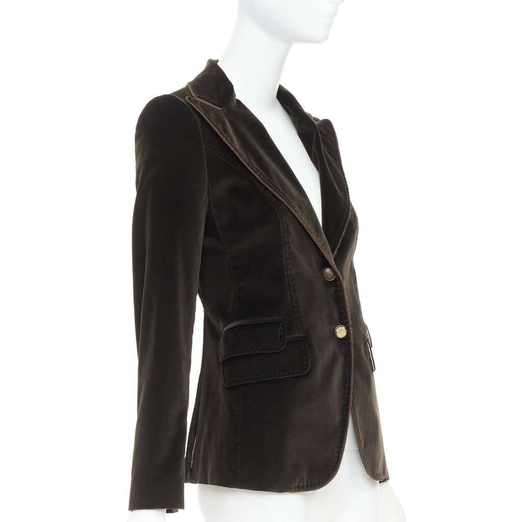 Dolce & Gabbana Brown Velvet Jacket Brown Velvet Very good condition - Model View