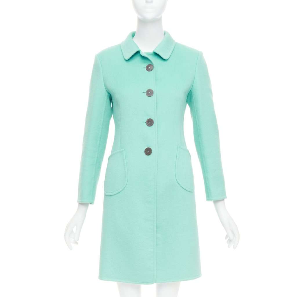 Jil Sander Blue Polyester Coat Blue Polyester Very good condition - Front View