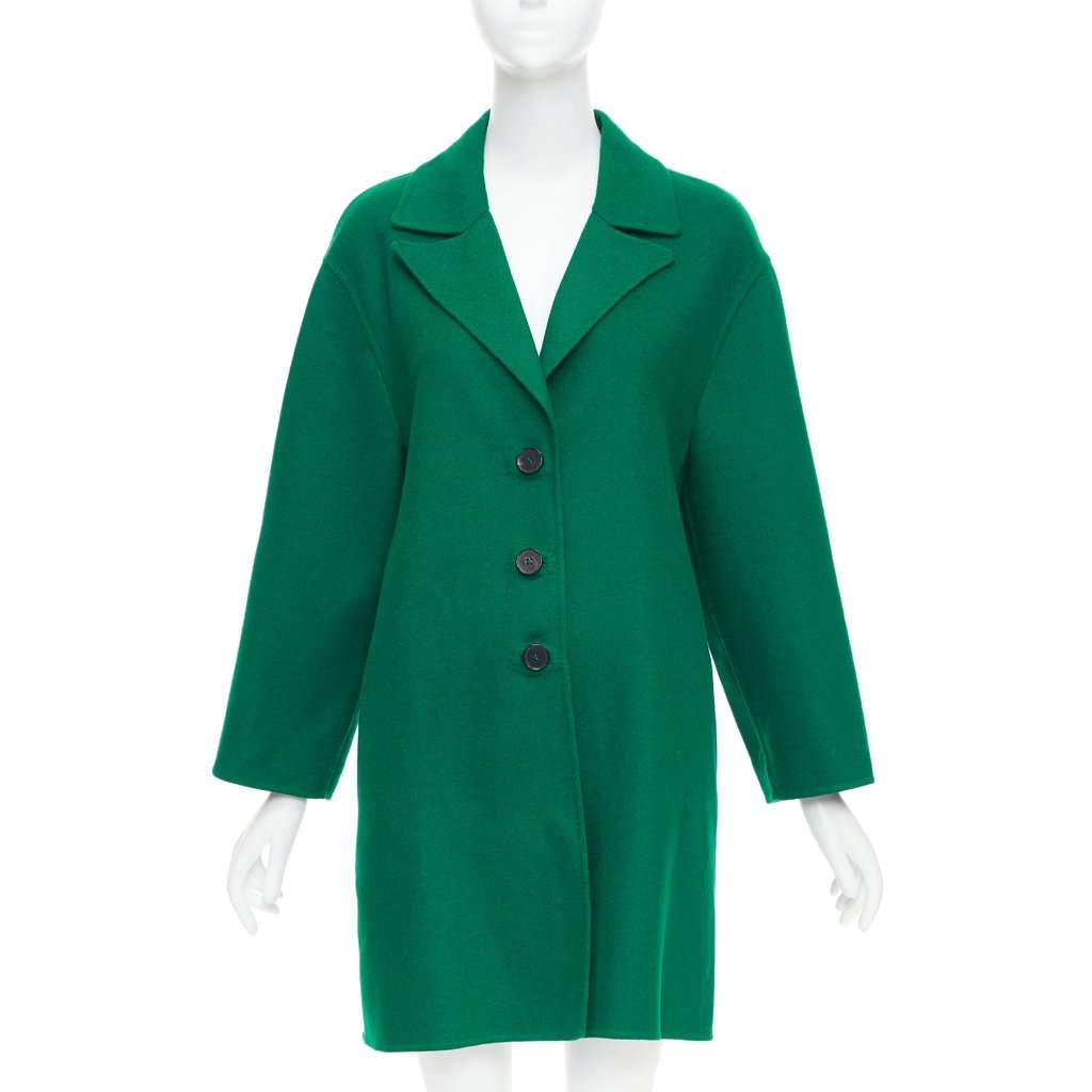 Valentino Garavani Green Wool Coat Green Wool Very good condition - Front View