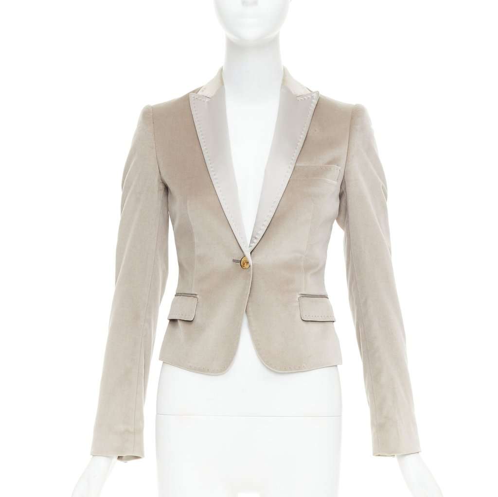 Dolce & Gabbana Beige Cotton Jacket Beige Cotton Good condition - Front View