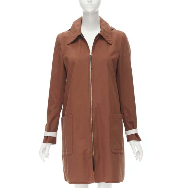 Marni Red Cotton Hooded Overcoat Red Cotton Never worn - Front View