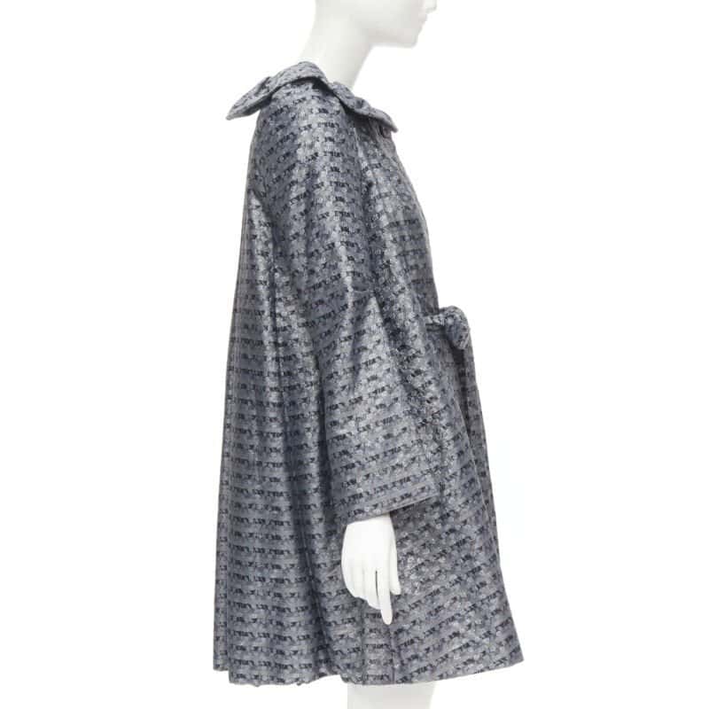 Marc Jacobs Metallic Blue Opera Coat Blue Polyester Never worn - Box View