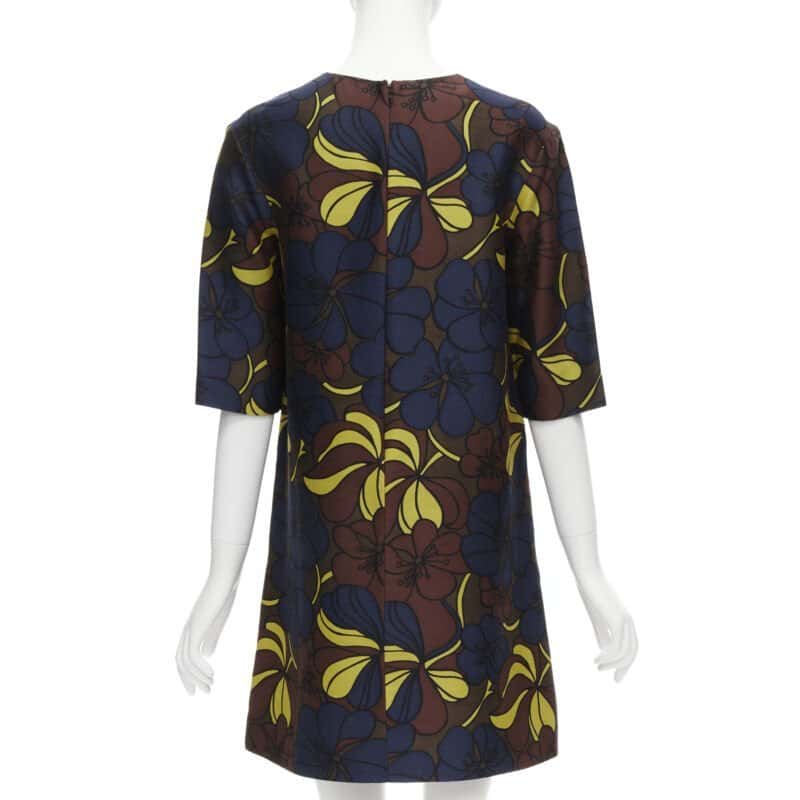 Marni Patch Pocket Dress Brown Wool Never worn - Box View