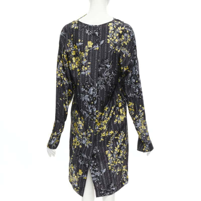 Marni Geometric Silk Dress Grey Silk Never worn - Model View