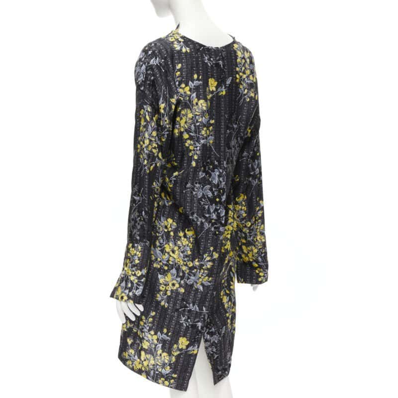Marni Geometric Silk Dress Grey Silk Never worn - Box View
