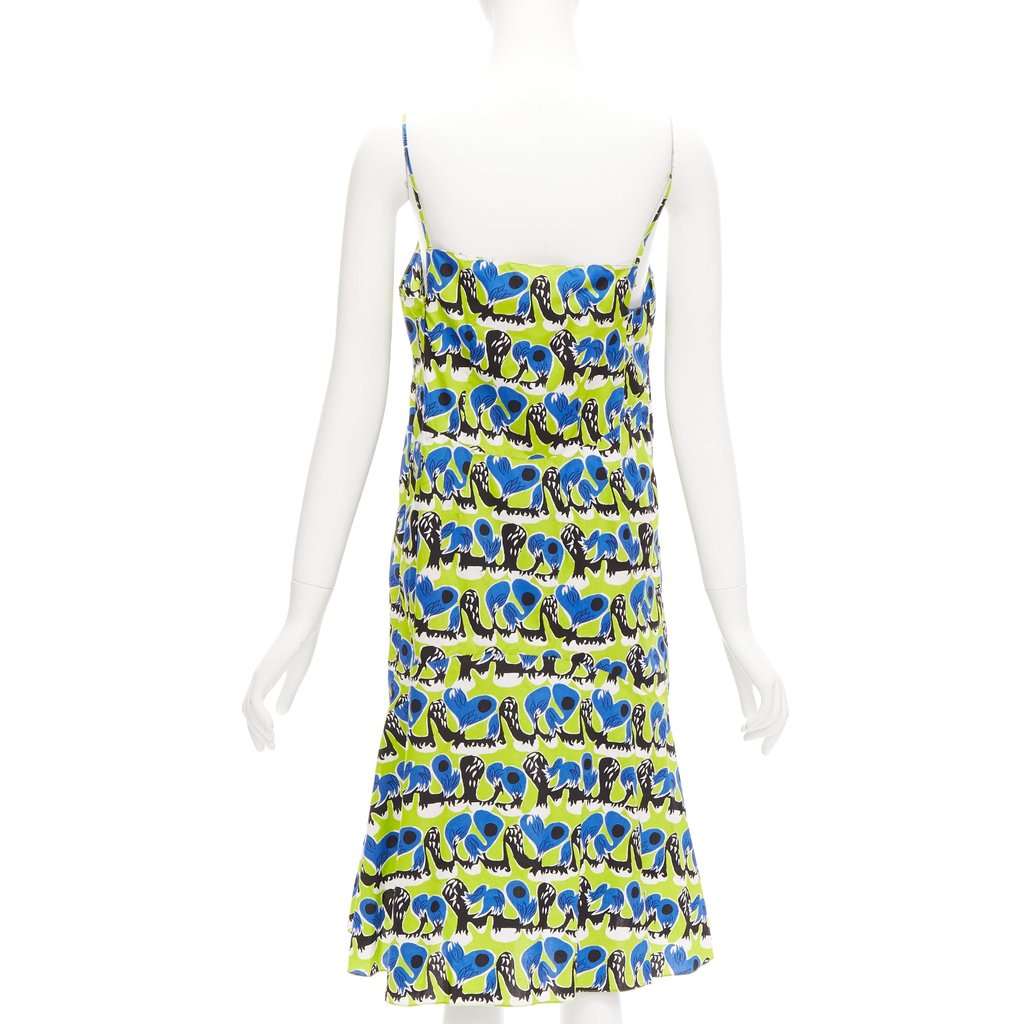 Marni Geometric Summer Dress Green Cotton Good condition - Box View