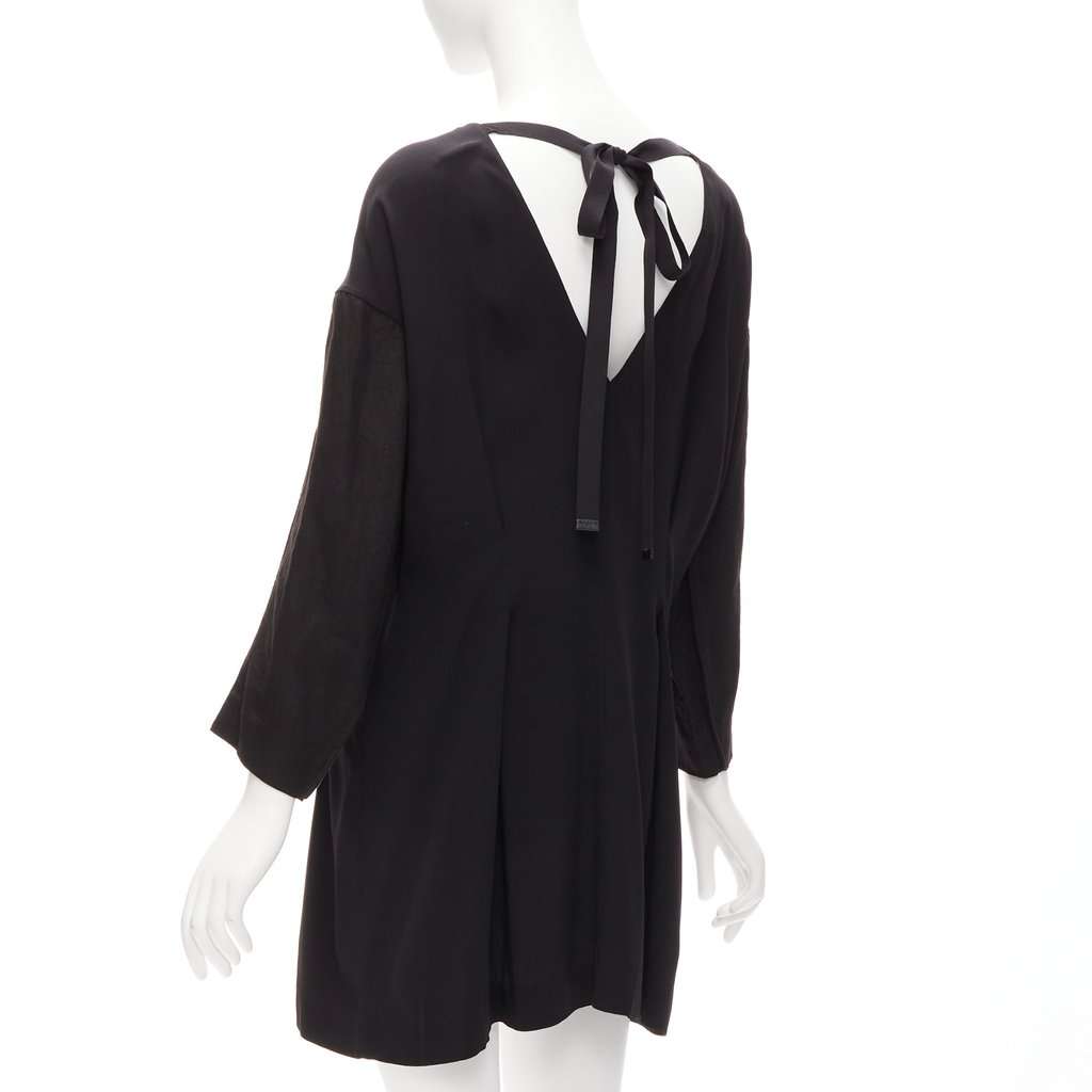 Marni Contrast Cutout Dress Black Viscose Never worn - Model View