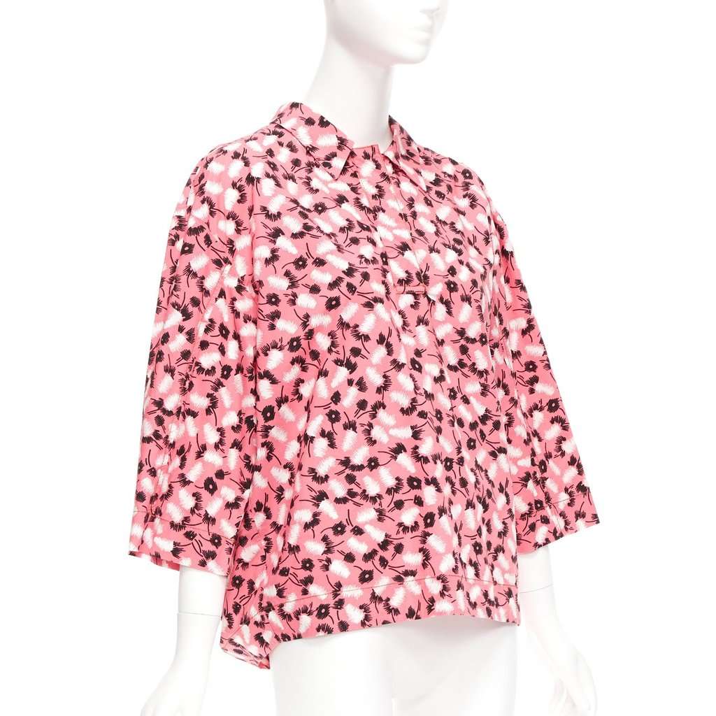 Marni Feather Print Shirt MultiColor Cotton Never worn - Model View