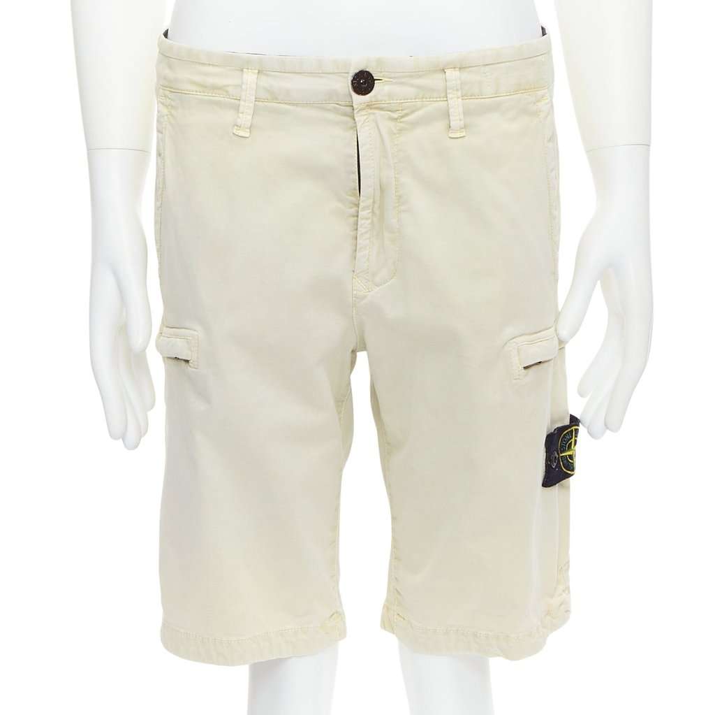 Stone Island Logo Patch Shorts Anthracite Cotton Very good condition - Front View