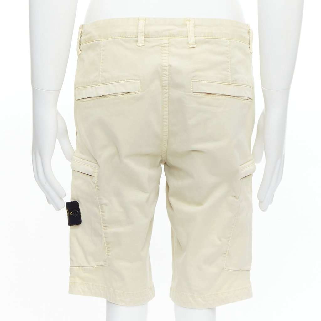 Stone Island Logo Patch Shorts Anthracite Cotton Very good condition - Box View