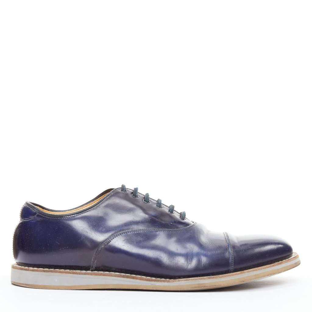 Church's Hirst Navy Leather Fair condition - Front View