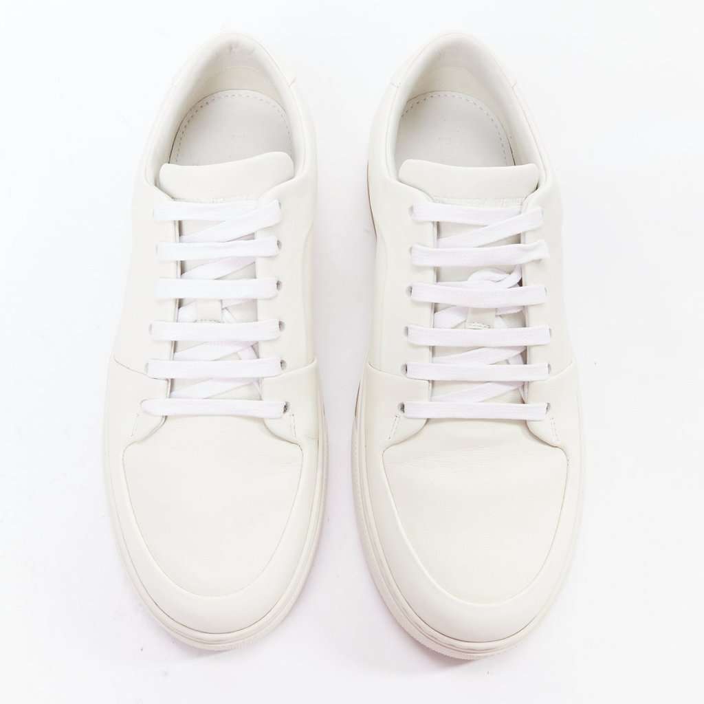 Bottega Veneta Minimal Lace Sneakers White Leather Very good condition - Back View